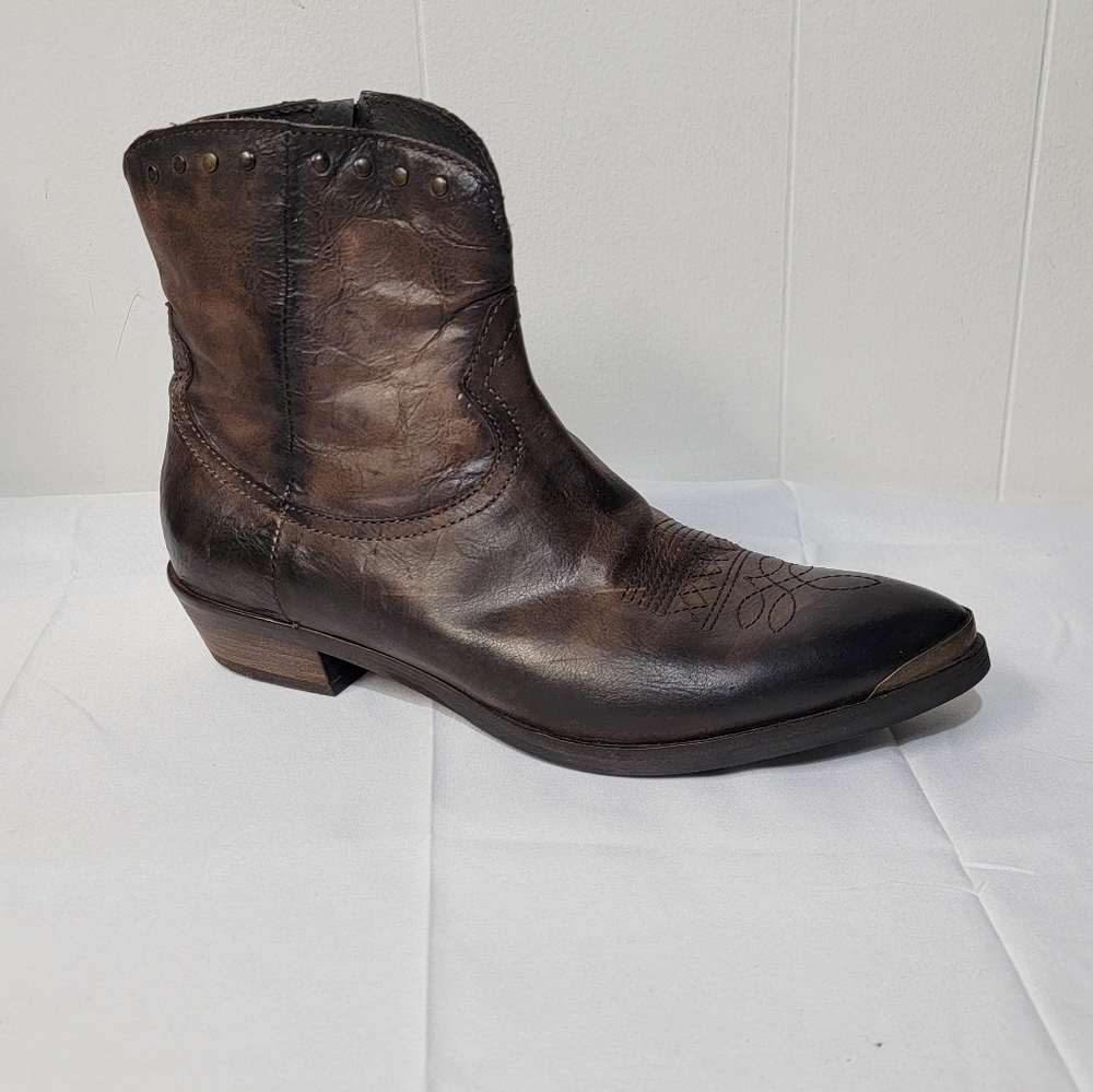 Brown Leather Ankle Boots